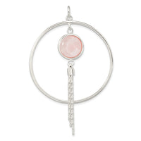 Sterling Silver Polished Dyed Agate Fancy Dangle Pendant