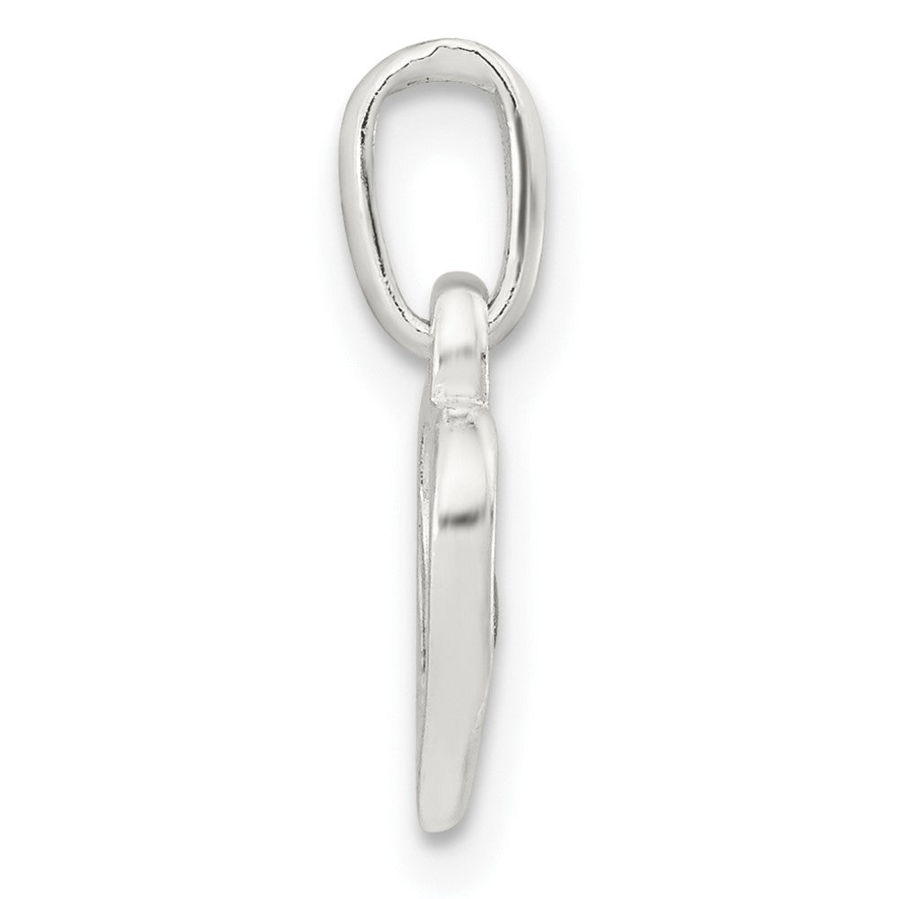 Sterling Silver & Rose gold-plated Polished Open Hearts Pendant