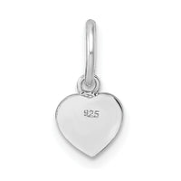 Sterling Silver RH-pltd Polished Rainbow Enamel Heart Children's Pendant
