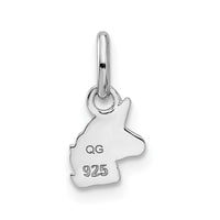 Sterling Silver Rhodium-plated Multi-color Enamel Unicorn Pendant