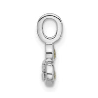 Sterling Silver Rhodium-plated Peridot Petite Pendant