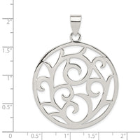 Sterling Silver Fancy Round Pendant