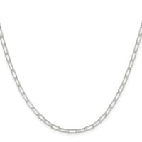 Sterling Silver Rhodium-plated Polished 2.9mm Paperclip Chain
