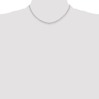 Sterling Silver Rhodium-plated Polished 2.9mm Paperclip Chain