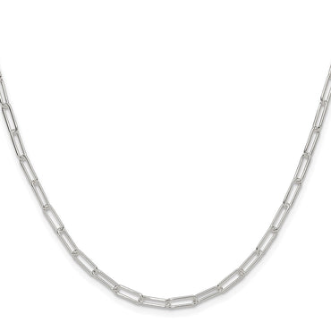 Sterling Silver Polished 3.15mm Paperclip Chain