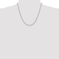 Sterling Silver Rhodium-plated Polished 3.15mm Paperclip Chain