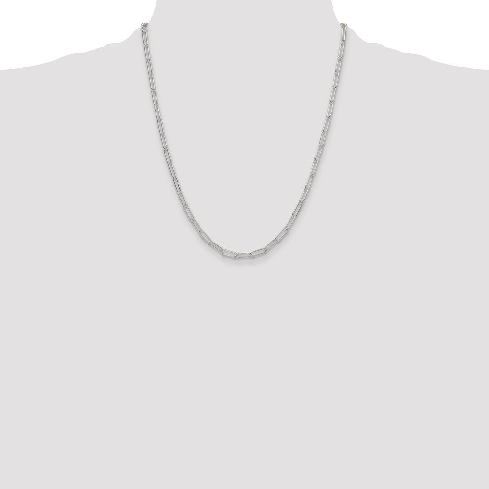 Sterling Silver Polished 3.5mm Paperclip Chain