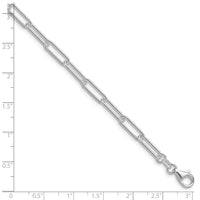 Sterling Silver Rhodium-plated Polished 4.5mm Paperclip Chain