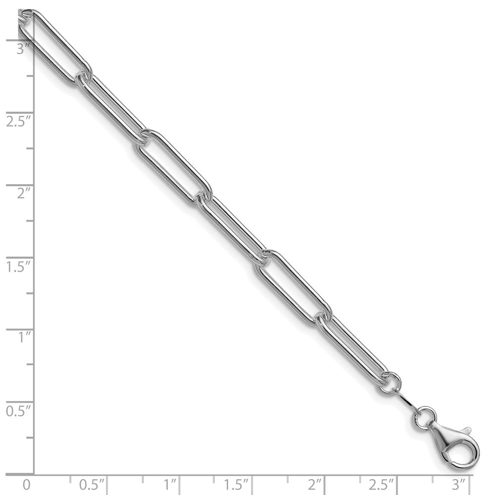 Sterling Silver Rhodium-plated Polished 5.5mm Paperclip Chain