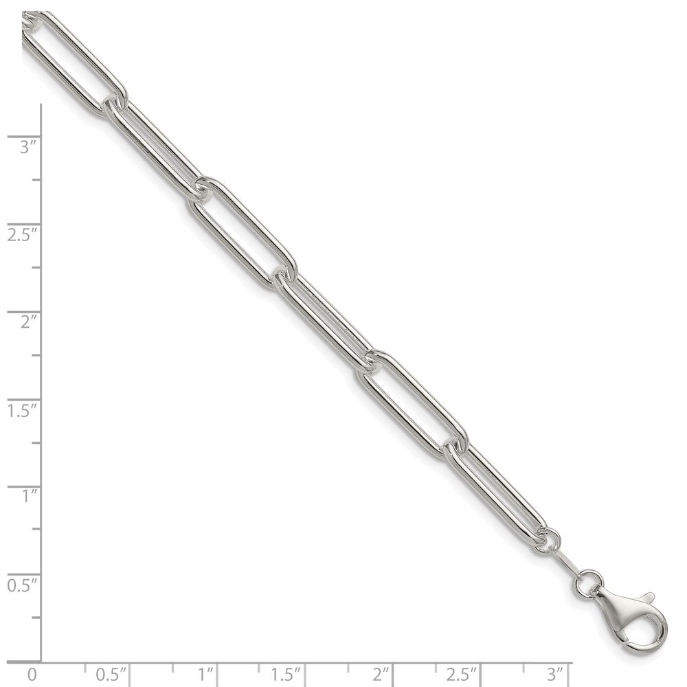 Sterling Silver Polished 6.5mm Paperclip Chain