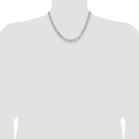 Sterling Silver Rhodium-plated Polished 6.5mm Paperclip Chain