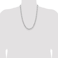 Sterling Silver Rhodium-plated Polished 6.5mm Paperclip Chain