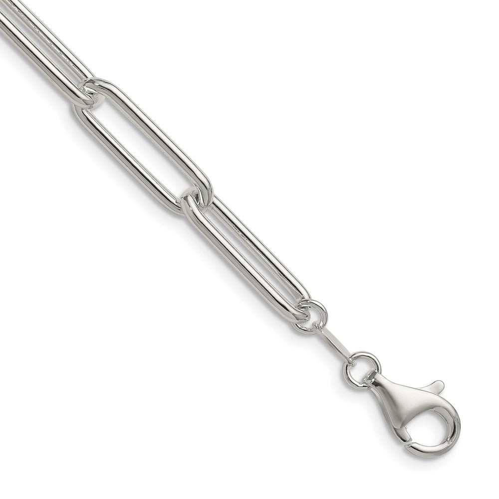 Sterling Silver Polished 6.5mm Paperclip Chain