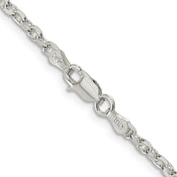 Sterling Silver 2.75mm Diamond-cut Forzantine Cable Chain