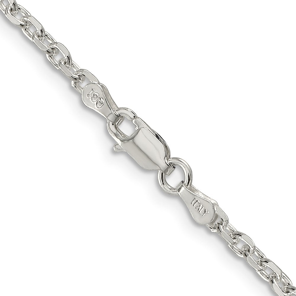 Sterling Silver 2.75mm Diamond-cut Forzantine Cable Chain