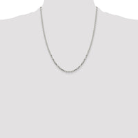 Sterling Silver 2.75mm Diamond-cut Forzantine Cable Chain