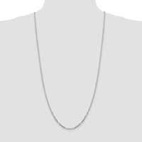 Sterling Silver 2.75mm Diamond-cut Forzantine Cable Chain
