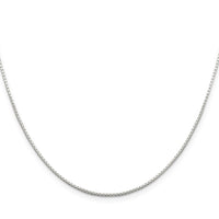 Sterling Silver 1mm Mirror Box Chain w/2in ext.