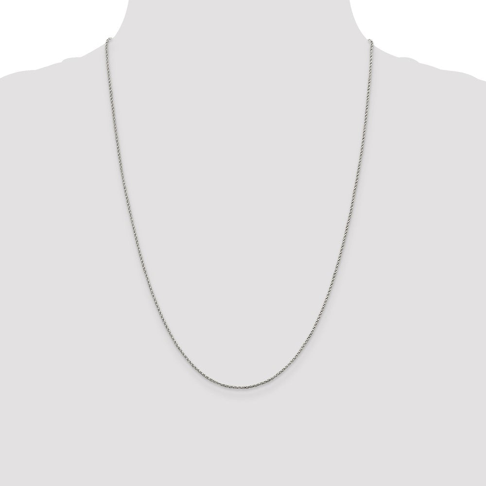 Sterling Silver 1.25mm Twisted Box Chain