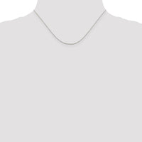 Sterling Silver Rhodium-plated .6mm Mirror Box Chain
