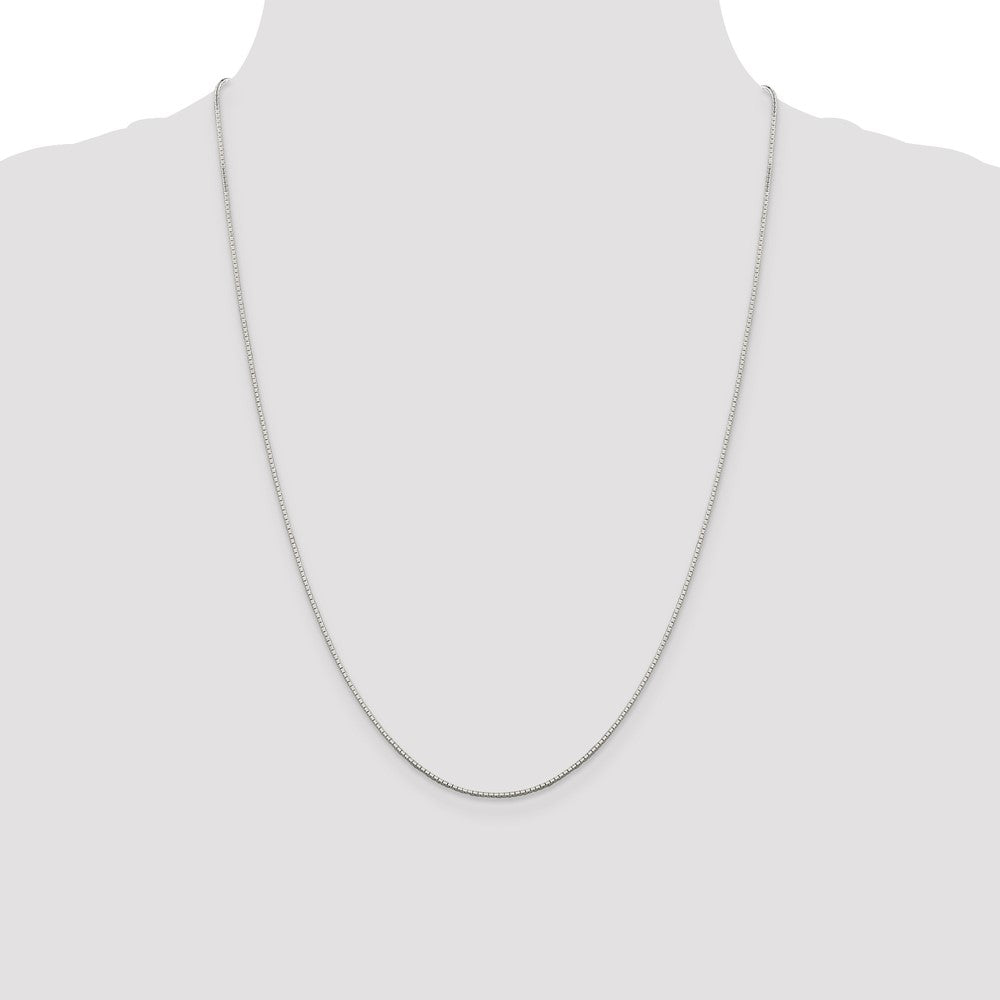 Sterling Silver .9mm 8 Sided Mirror Box Chain