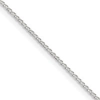 Sterling Silver 1mm Open Elongated Link Curb Chain