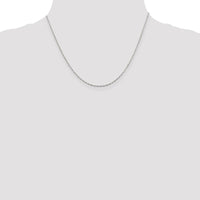 Sterling Silver 1.4mm Flat Oval Cable Chain w/2in ext.