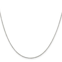 Sterling Silver Rhodium-plated 1.1mm Forzantine Cable Chain