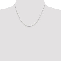 Sterling Silver Rhodium-plated 1.1mm Forzantine Cable Chain