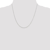 Sterling Silver Rhodium-plated 1.1mm Forzantine Cable Chain