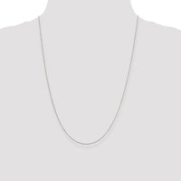 Sterling Silver Rhodium-plated 1.1mm Forzantine Cable Chain