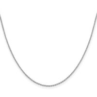 Sterling Silver Rhodium-plated 1.25mm Diamond-cut Forzantine Cable Chain