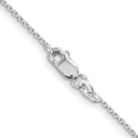 Sterling Silver Rhodium-plated 1.25mm Diamond-cut Forzantine Cable Chain