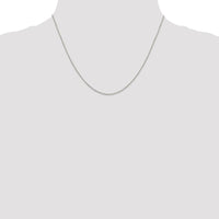Sterling Silver Rhodium-plated 1.25mm Diamond-cut Forzantine Cable Chain