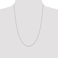 Sterling Silver Rhodium-plated 1.25mm Diamond-cut Forzantine Cable Chain