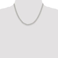 Sterling Silver 4.5mm Half round Wire Open Curb Chain