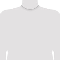 Sterling Silver 1mm Rhodium-plated Cable Chain