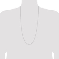 Sterling Silver 1mm Rhodium-plated Cable Chain