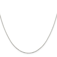 Sterling Silver 1mm 8 Sided D/C Cable Chain w/2in ext.