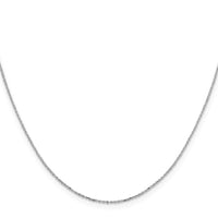 Sterling Silver Rhodium-plated 1mm 8 Sided D/C Cable Chain