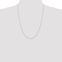 Sterling Silver Rhodium-plated 1mm 8 Sided D/C Cable Chain
