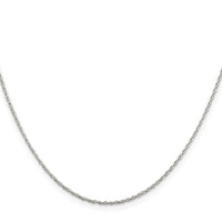 Sterling Silver 1.25mm Loose Rope Chain w/4in ext.