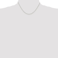 Sterling Silver Rhodium-plated 1mm Diamond-cut Long Link Cable Chain