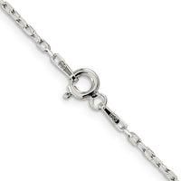 Sterling Silver 1.65mm Diamond-cut Long Link Cable Chain