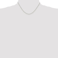 Sterling Silver Rhodium-plated 1.65mm Diamond-cut Long Link Cable Chain