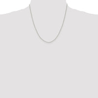 Sterling Silver Rhodium-plated 1.65mm Diamond-cut Long Link Cable Chain