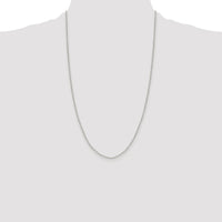 Sterling Silver Rhodium-plated 1.65mm Diamond-cut Long Link Cable Chain