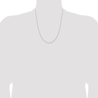 Sterling Silver .9mm Flat Link Cable Chain w/4in ext.