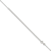 Sterling Silver .9mm Flat Link Cable Chain w/4in ext.