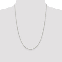 Sterling Silver 2.5mm Flat Open Oval Cable Chain